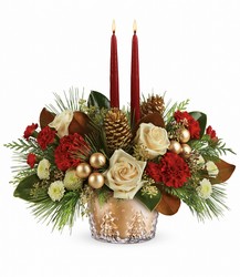 Teleflora's Winter Pines Centerpiece from Backstage Florist in Richardson, Texas